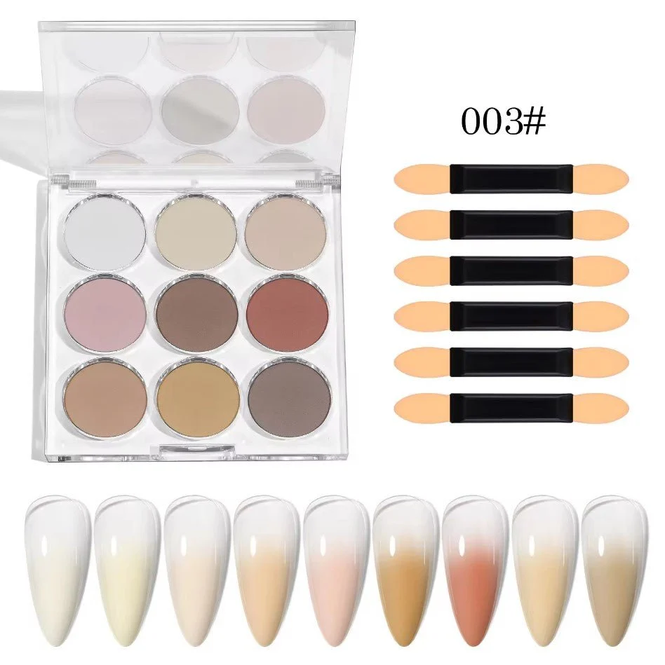 9 Colors Gradient Nail Powder 003# Choco Cinnamon