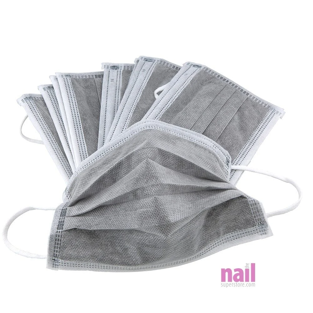 Active Carbon Filter 4-Ply Earloop Face Mask | Filters Pollutants & Keeps Germs Away - 50ct