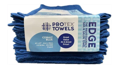 ProTex Edge Hand Towels, Cobalt Blue, 16"x27", 12-Pack