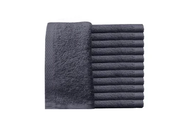 ProTex Luxe3 Hand Towels, Granite Grey, 16"x29", 12-Pack